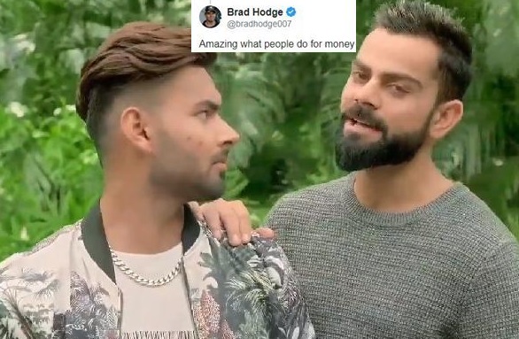 Brad Hodge trolled for dig on Kohli's commercial video