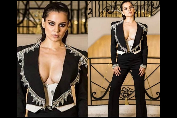 Kangana stuns in an edgy pant-suit for Cannes party