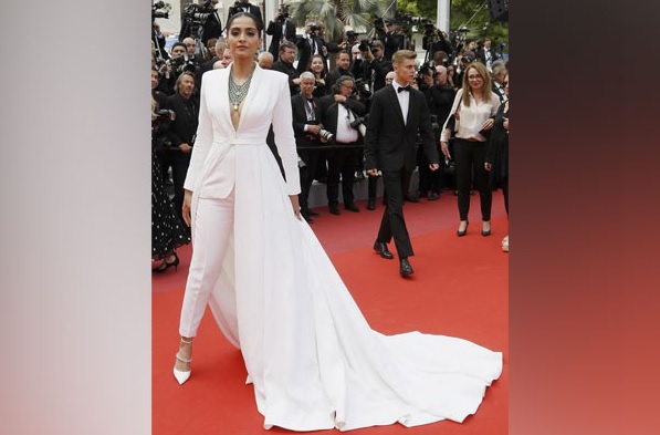 Cannes 2019: Sonam means business in white tuxedo with a twist