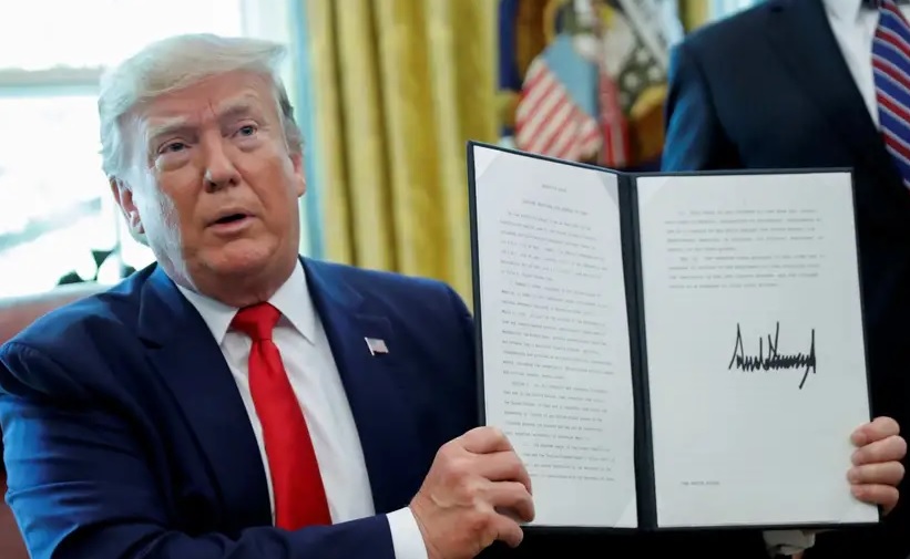 Trump signs executive order imposing 'hard hitting' sanction on Iran