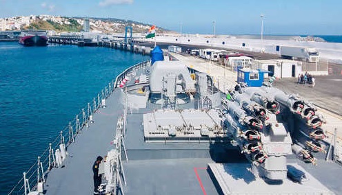 Navy's state-of-the-art frigate INS Tarkash reaches Morocco