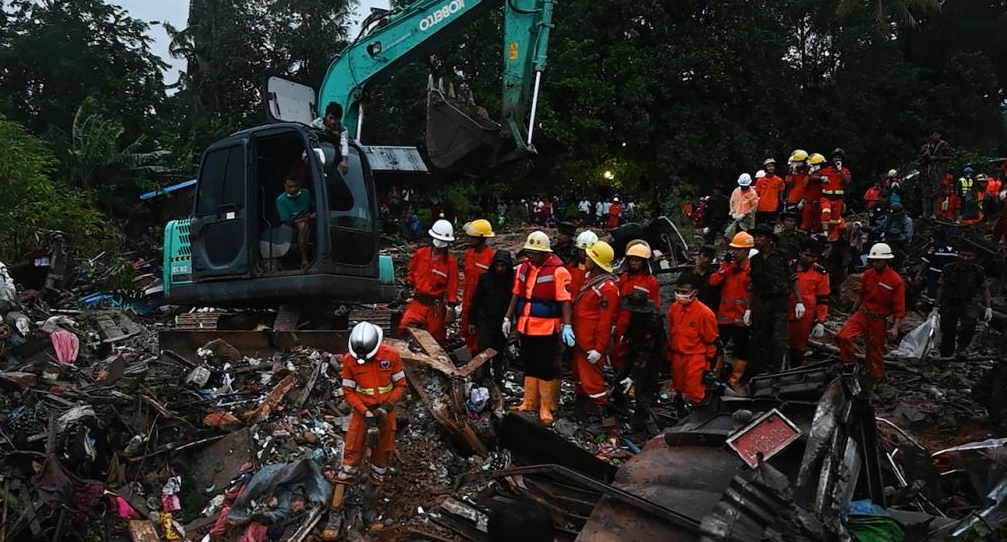 Myanmar landslide kills 41, many more feared missing