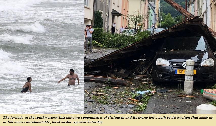 Tornado hits Luxembourg injuring 19, damages up to 100 homes