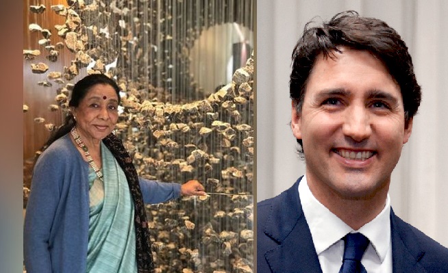 Canadian PM Justin Trudeau sends wishes to Asha Bhosle on her birthday