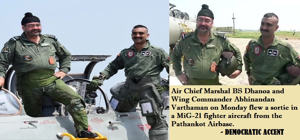 IAF Chief Dhanoa, Abhinandan fly MiG-21 together