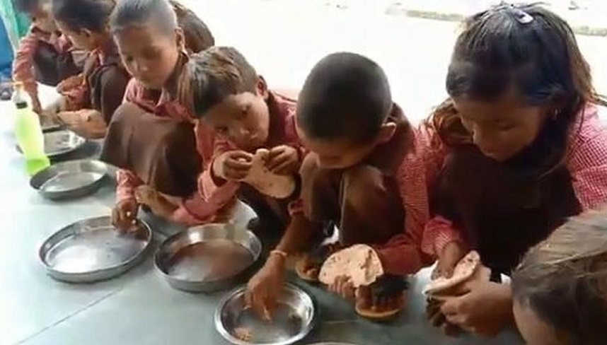 Journalist booked for recording video of salt-roti midday meal