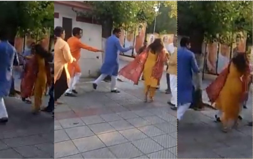 BJP Mehrauli district chief Azad Singh on Thursday allegedly assaulted his wife, an ex-South Delhi mayor