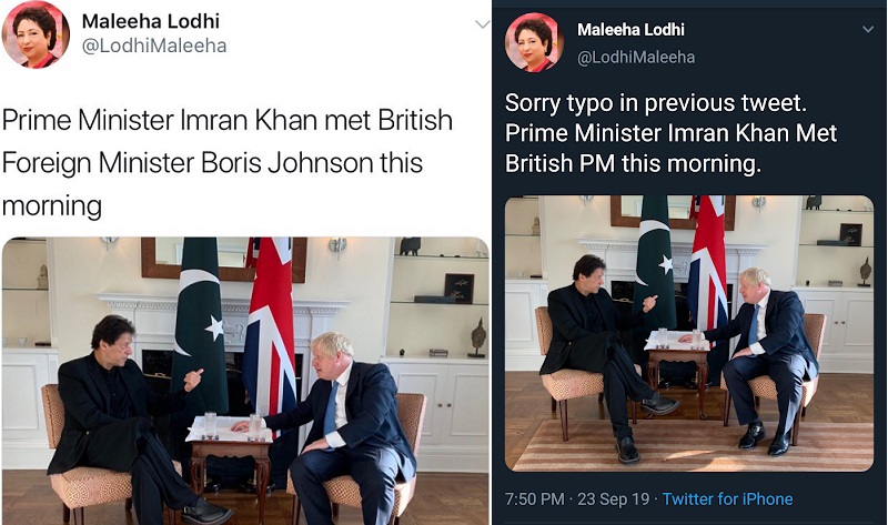 Pakistan's UN envoy call British PM Boris Johnson 'Foreign Minister