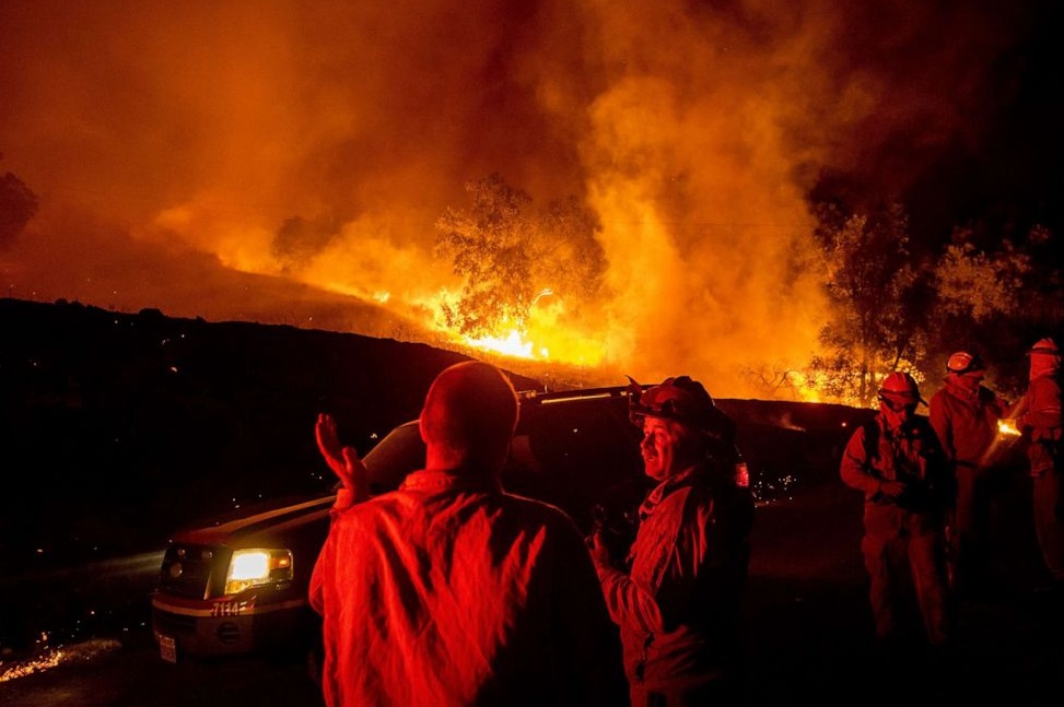 Firefighters battle fierce wildfires across California