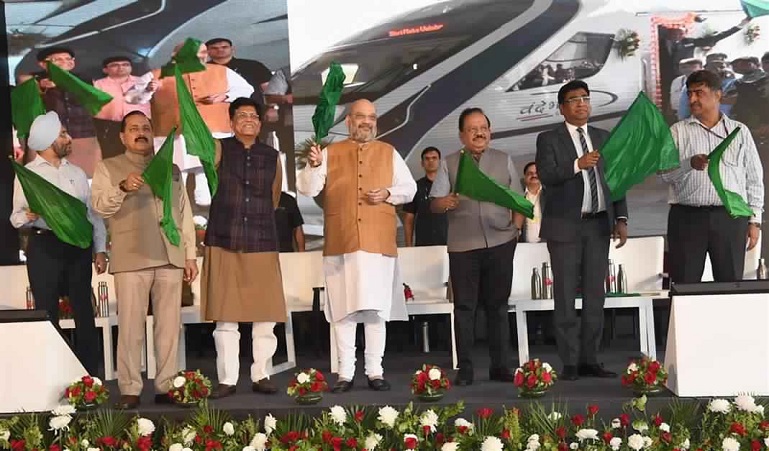 HM Amit Shah flags off Delhi-Katra Vande Bharat Express