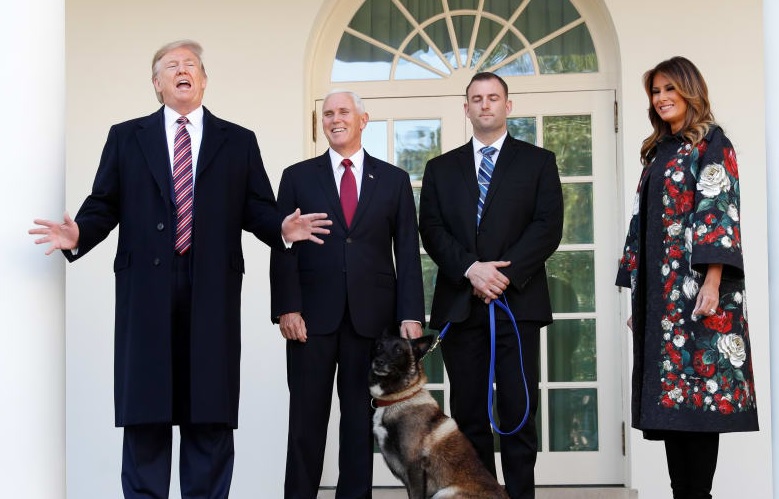 Dog that helped kill Al Baghdadi visits WH; meets Trump