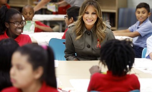 First lady visiting cuddle program for babies born on drugs