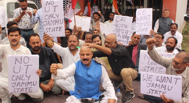 JKNPP tonsure heads to protest bifurcation of J-K