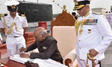 President Ram Nath Kovind awarded the President's Colour, the highest honour that is bestowed upon a military unit, to the Indian Naval Academy near here on Wednesday.