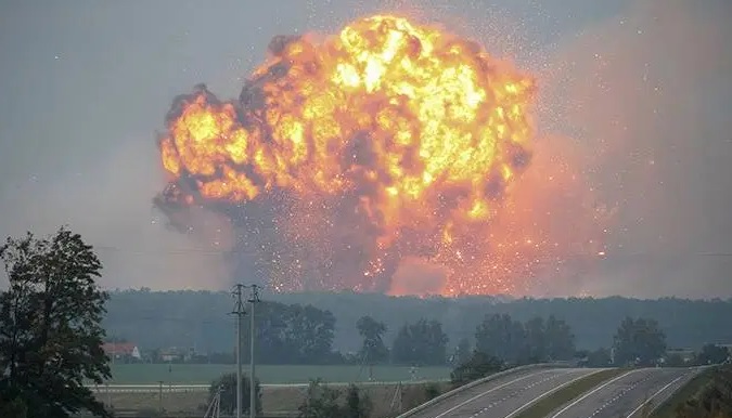 Two killed in Ukraine ammunition depot blasts