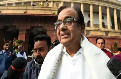 Chidambaram in Rajya Sabha after release