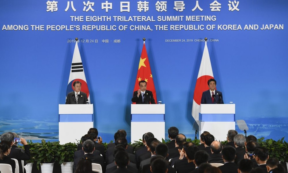 China, Japan, South Korea meet on North Korea, free trade