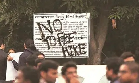 JNU students boycott exams over fee hike issue