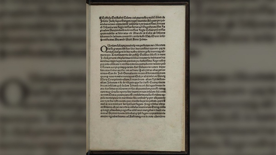 Federal agents recover stolen 500-year-old copy of Christopher Columbus letter