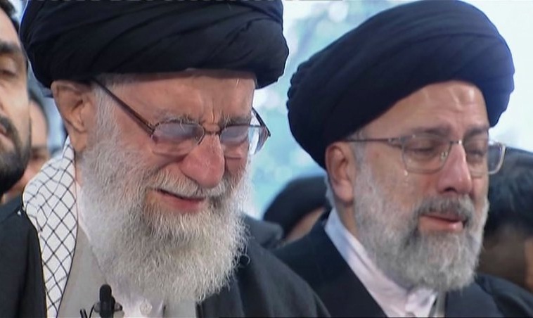 Weeping, Iran supreme leader prays over general slain by US