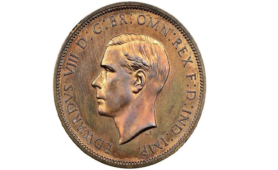 coin of Britain's King Edward VIII