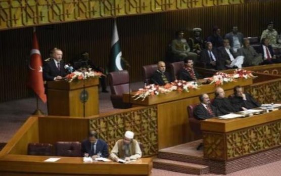 Erdogan raises Kashmir in Pak Parliament, says issue close to both countries