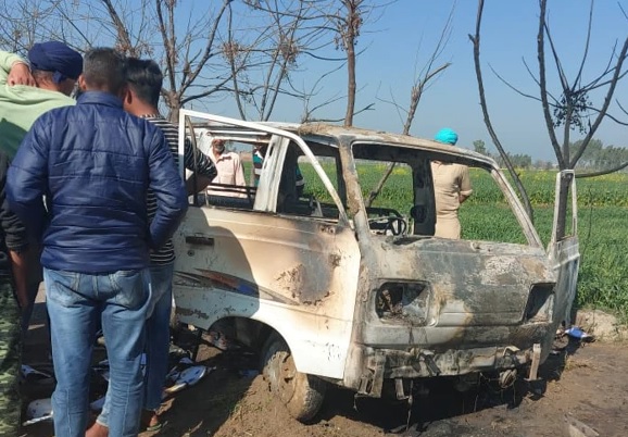 Four children die as school van catches fire in Punjab