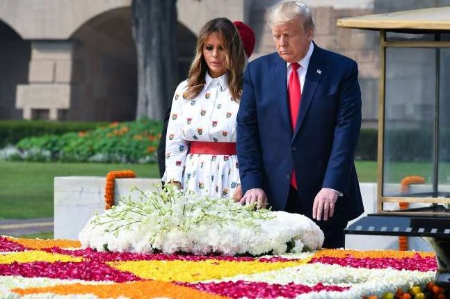 Trump, Melania pay homage to Mahatma Gandhi at Rajghat