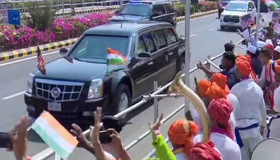 Trump, Modi embark on 22-km-long roadshow in Ahmedabad