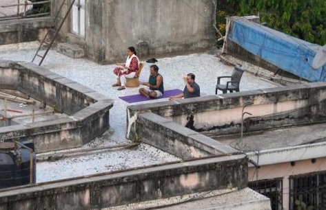 Rooftop A breathing space for locked down residents