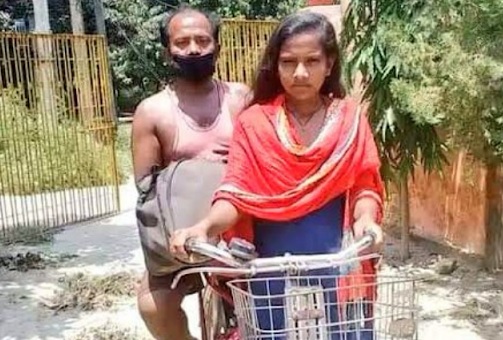 Bihar's "cycle girl" interacts with PM Modi