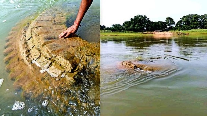 500-year-old temple submerged in Mahanadi found