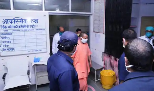 CM Adityanath inspects hospitals in Gorakhpur, Basti