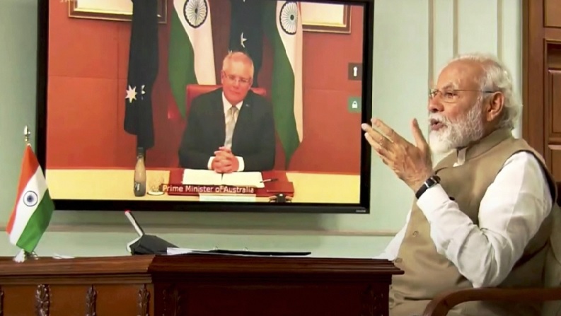 PM Modi holds virtual summit with Aussie counterpart Scott Morrison