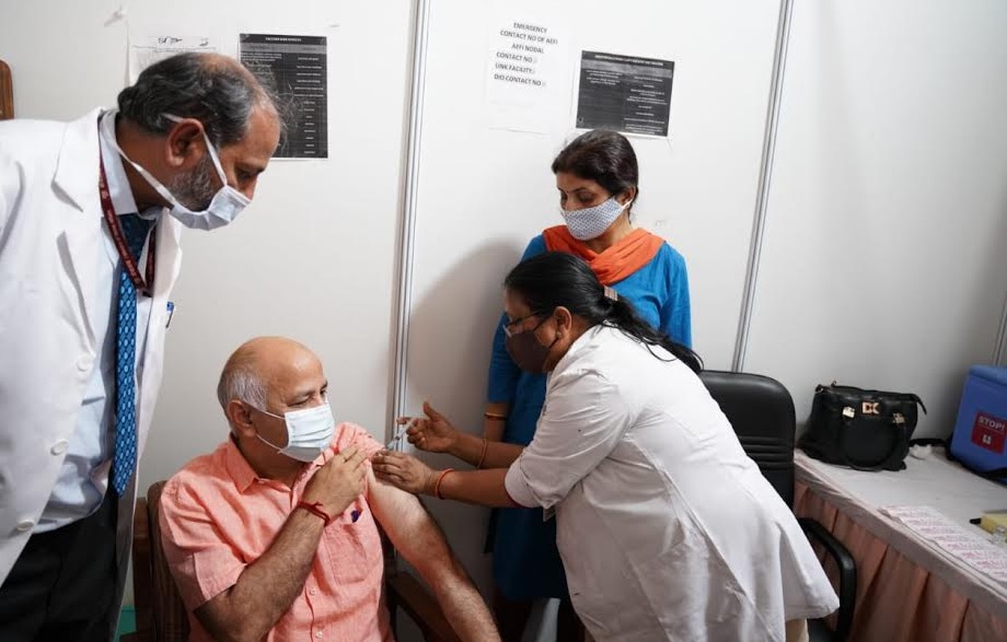 Delhi Deputy Chief Minister Manish Sisodia, his family receive first dose of COVID-19 vaccine